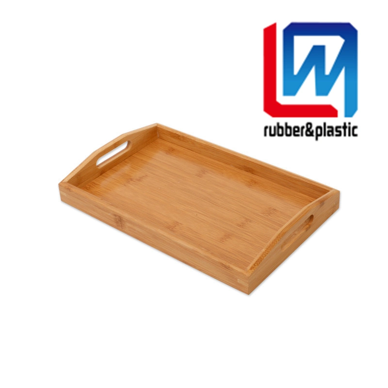 Serving Trays Rectangular Shape Wood Trays Serving Trays with Handles for Breakfast Hotel