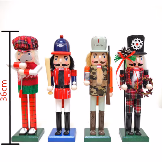 Outdoor Nussknacker Weihnachtsdekoration Holz Solider 6FT